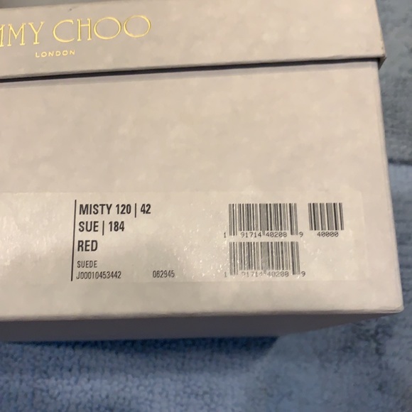 Jimmy Choo “Misty 120” Red Suede Stiletto - Picture 7 of 7